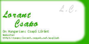 lorant csapo business card